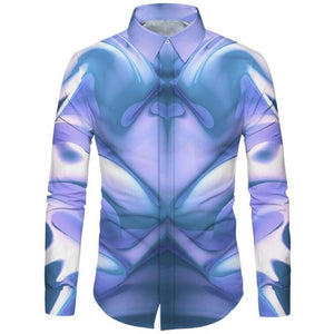 Cloudstyle 3D Floral Printed Man Casual Shirt Plaid Camisas Hombre Dress Shirts Wedding Homme Camisa Long Sleeve Slim Fit Shirts