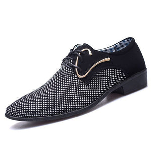 Top Quality Men Dress Shoes Pointed Toe Wedding Shoes Mens Oxfords Lace Up Man Formal Shoes Fashion Business Men Shoes Flats