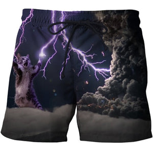 Pouring Milk the beach 3D Printed Men Board Shorts Elastic Waist Beach Short Watersport Summer Male Clothing Short Trousers 6xl