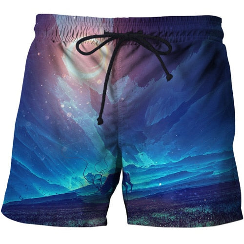 Pouring Milk the beach 3D Printed Men Board Shorts Elastic Waist Beach Short Watersport Summer Male Clothing Short Trousers 6xl