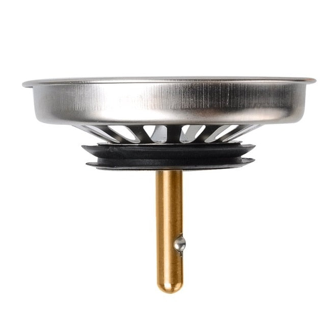 New Kitchen Waste High Quality 1pc 304  Stainless Steel Sink Strainer Plug Drain Filter Basket Drainer
