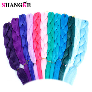 MUMUPI femmes 24 pouces Crochet Tresses Boîte Tresses 100g / pc Ombre Jumbo Tresses Synthétique Tressage Extensions de Cheveux chapellerie